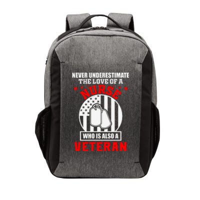 Never Underestimate The Love Of A Nurse Veteran Vector Backpack