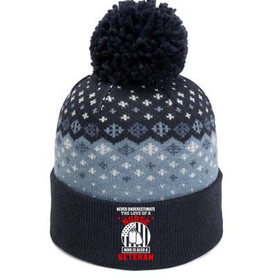 Never Underestimate The Love Of A Nurse Veteran The Baniff Cuffed Pom Beanie