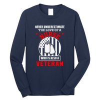 Never Underestimate The Love Of A Nurse Veteran Long Sleeve Shirt