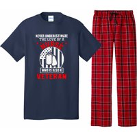 Never Underestimate The Love Of A Nurse Veteran Pajama Set