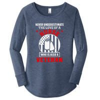 Never Underestimate The Love Of A Nurse Veteran Women's Perfect Tri Tunic Long Sleeve Shirt