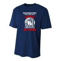 Never Underestimate The Love Of A Nurse Veteran Youth Performance Sprint T-Shirt