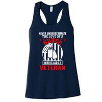 Never Underestimate The Love Of A Nurse Veteran Women's Racerback Tank