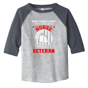 Never Underestimate The Love Of A Nurse Veteran Toddler Fine Jersey T-Shirt