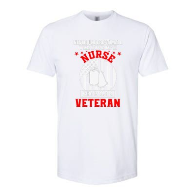 Never Underestimate The Love Of A Nurse Veteran Softstyle CVC T-Shirt