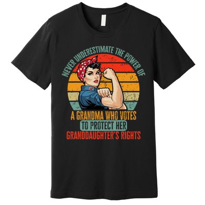 Never Underestimate The Power Of A Grandma Who Votes Premium T-Shirt