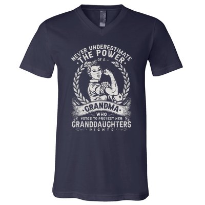 Never Underestimate The Power Of A Grandma V-Neck T-Shirt