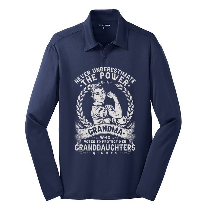 Never Underestimate The Power Of A Grandma Silk Touch Performance Long Sleeve Polo