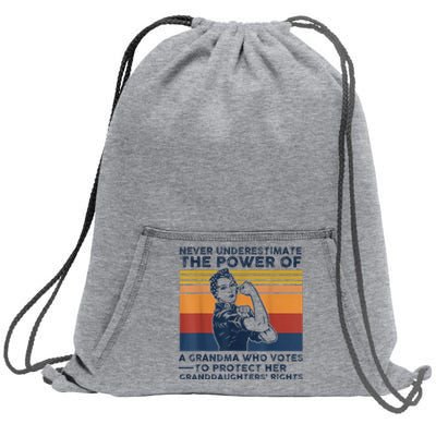 Never Underestimate The Power Of A Grandma Who Votes Sweatshirt Cinch Pack Bag