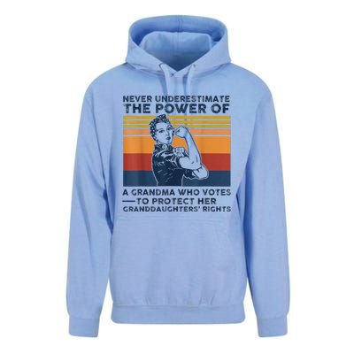 Never Underestimate The Power Of A Grandma Who Votes Unisex Surf Hoodie