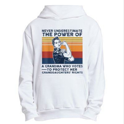 Never Underestimate The Power Of A Grandma Who Votes Urban Pullover Hoodie