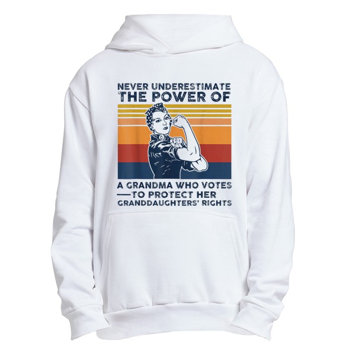 Never Underestimate The Power Of A Grandma Who Votes Urban Pullover Hoodie