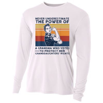 Never Underestimate The Power Of A Grandma Who Votes Cooling Performance Long Sleeve Crew