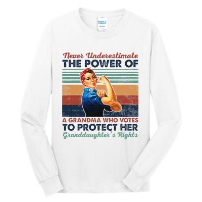 Never Underestimate The Power Of A Grandma Tall Long Sleeve T-Shirt