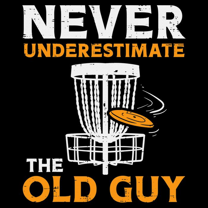 Never Underestimate The Old Guy Funny Disc Golf Frisbee Gift Tank Top