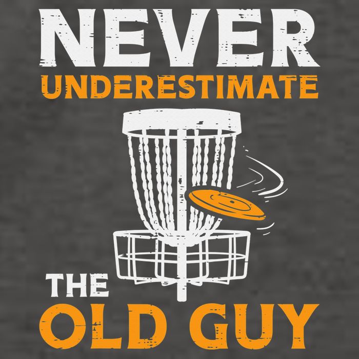Never Underestimate The Old Guy Funny Disc Golf Frisbee Gift Vector Backpack