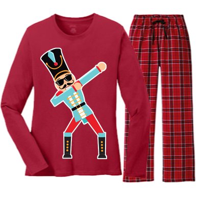 Nutcracker Dab Women's Long Sleeve Flannel Pajama Set 