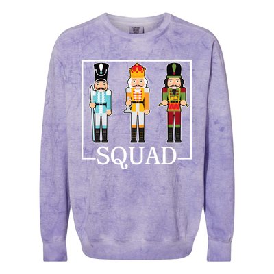 Nutcracker Squad Funny Christmas Colorblast Crewneck Sweatshirt