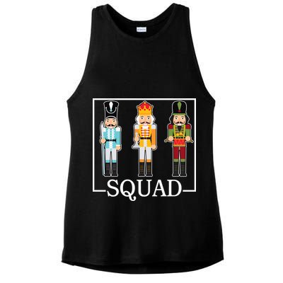 Nutcracker Squad Funny Christmas Ladies PosiCharge Tri-Blend Wicking Tank