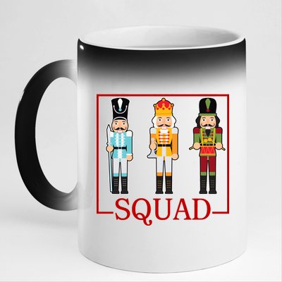 Nutcracker Squad Funny Christmas 11oz Black Color Changing Mug