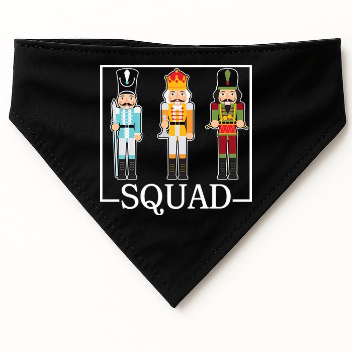 Nutcracker Squad Funny Christmas USA-Made Doggie Bandana