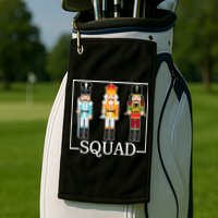 Nutcracker Squad Funny Christmas Golf Towel