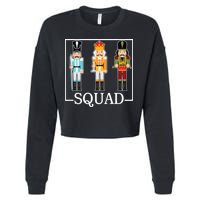 Nutcracker Squad Funny Christmas Cropped Pullover Crew