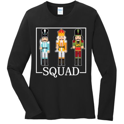 Nutcracker Squad Funny Christmas Ladies Long Sleeve Shirt
