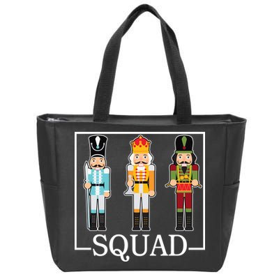 Nutcracker Squad Funny Christmas Zip Tote Bag