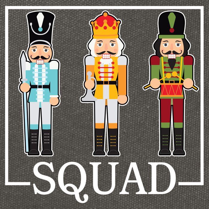 Nutcracker Squad Funny Christmas Cotton Canvas Backpack