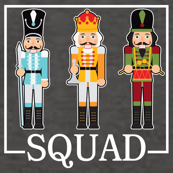 Nutcracker Squad Funny Christmas Vector Backpack