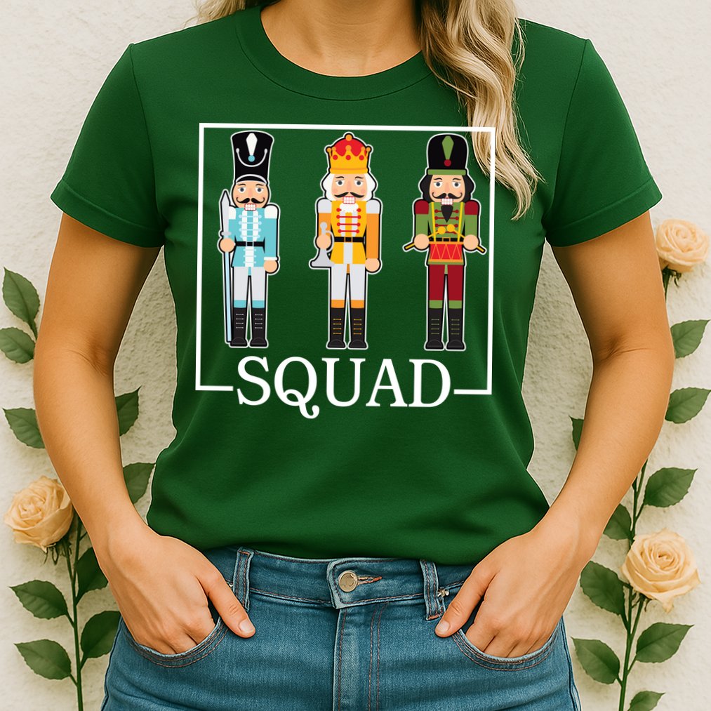 Nutcracker Squad Funny Christmas Womens T-Shirt