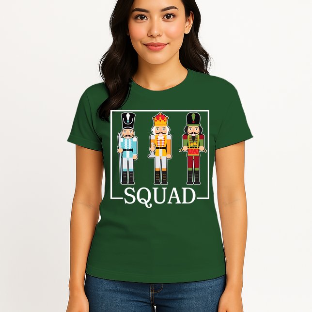 Nutcracker Squad Funny Christmas Womens T-Shirt