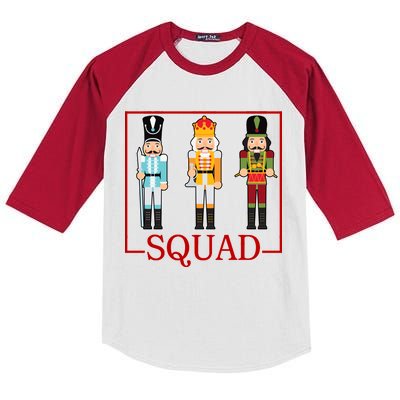 Nutcracker Squad Funny Christmas Kids Colorblock Raglan Jersey