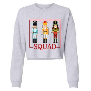 Nutcracker Squad Funny Christmas Cropped Pullover Crew