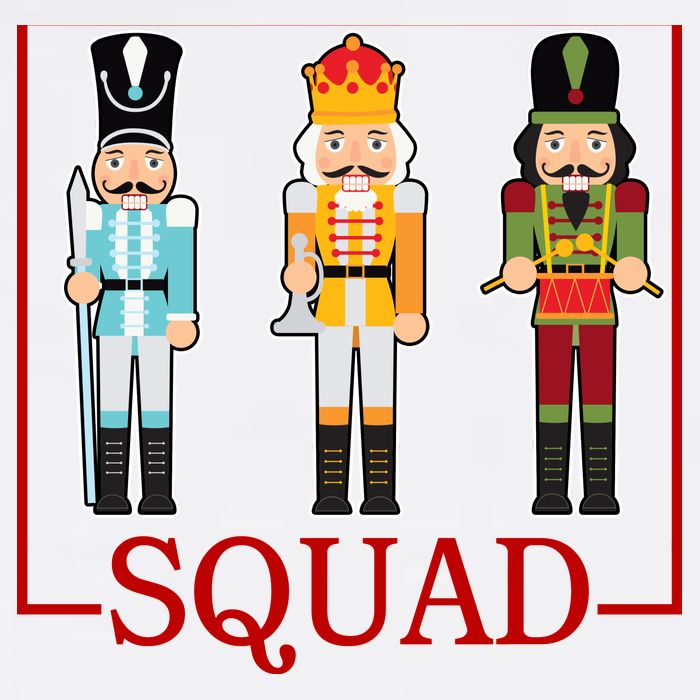 Nutcracker Squad Funny Christmas Garment-Dyed Sweatshirt