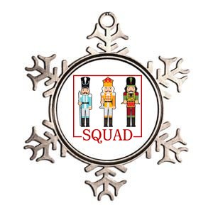 Nutcracker Squad Funny Christmas Metallic Star Ornament