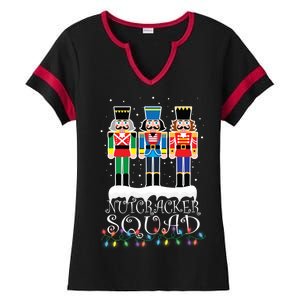 Nutcracker Squad Holiday Ballet Dance Christmas Ladies Halftime Notch Neck Tee