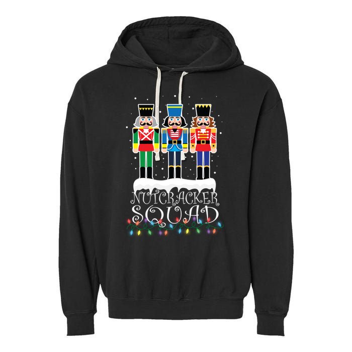 Nutcracker Squad Holiday Ballet Dance Christmas Garment-Dyed Fleece Hoodie