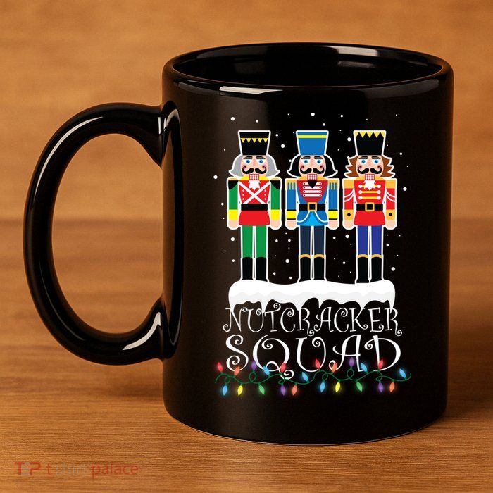 Nutcracker Squad Holiday Ballet Dance Christmas 11oz C Handle Ceramic Mug