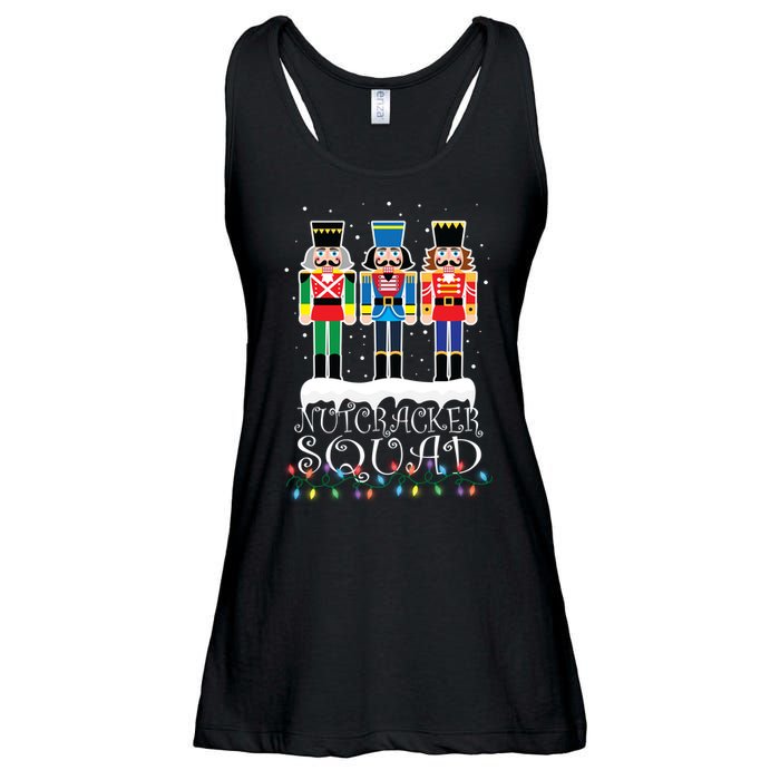Nutcracker Squad Holiday Ballet Dance Christmas Ladies Essential Flowy Tank