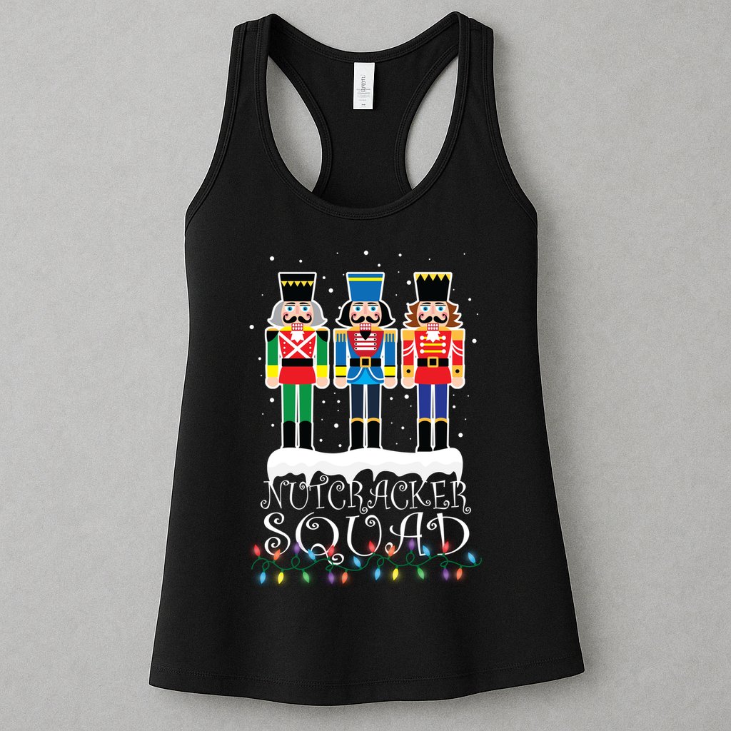 Nutcracker Squad Holiday Ballet Dance Christmas Womens Tank Top