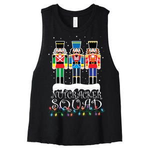 Nutcracker Squad Holiday Ballet Dance Christmas Women's Racerback Cropped Tank