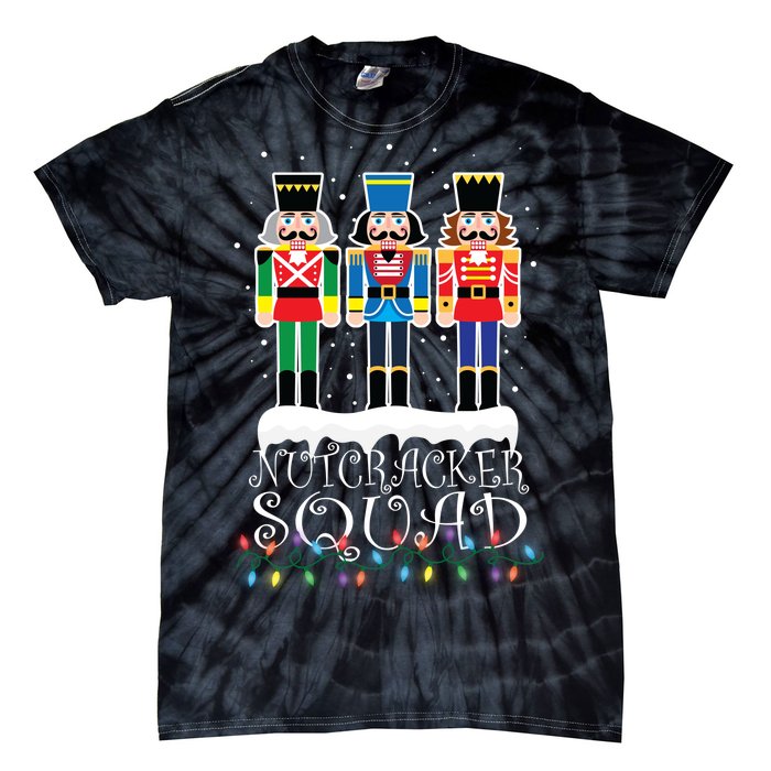 Nutcracker Squad Holiday Ballet Dance Christmas Tie-Dye T-Shirt