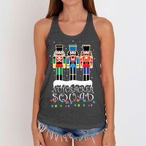 Nutcracker Squad Holiday Ballet Dance Christmas Women's Knotted Racerback Tank