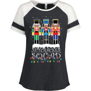 Nutcracker Squad Holiday Ballet Dance Christmas Enza Ladies Jersey Colorblock Tee