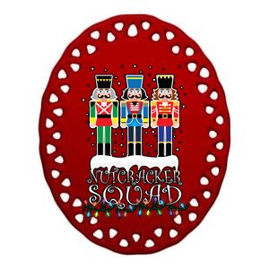 Nutcracker Squad Holiday Ballet Dance Christmas Ceramic Oval Ornament