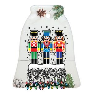 Nutcracker Squad Holiday Ballet Dance Christmas Ceramic Bell Ornament