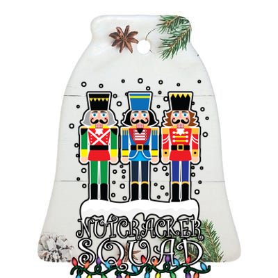 Nutcracker Squad Holiday Ballet Dance Christmas Ceramic Bell Ornament