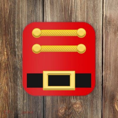 Nutcracker Uniform Christmas Costume Coaster